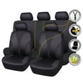 thumbnail image 5 of Flying Banner Universal Full Set Washable Car Seat Covers for Car Truck SUV Van Solid Black, 5 of 9