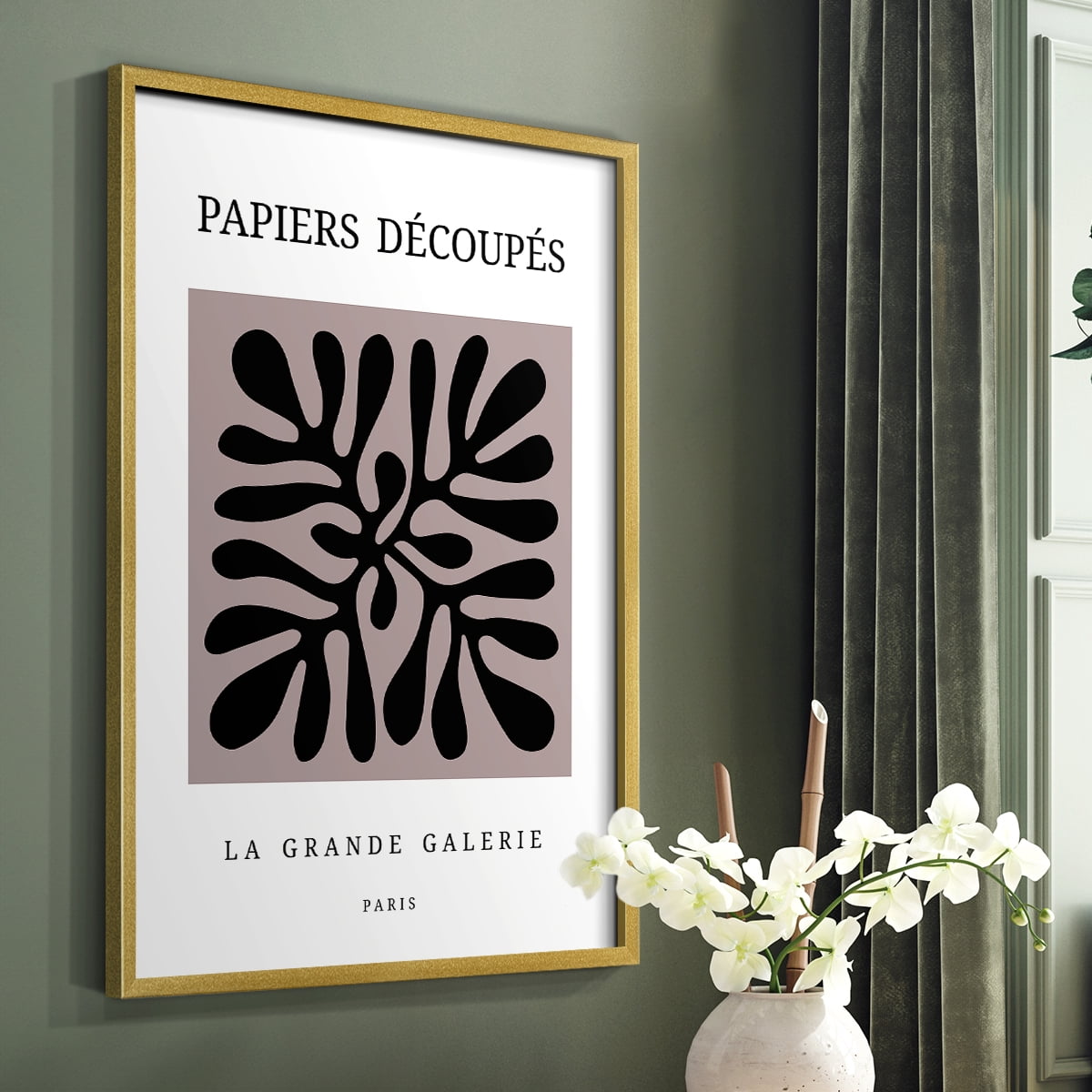 Matisse CCCXCV in Gold Solid Wood 16 x 20 Framed Print