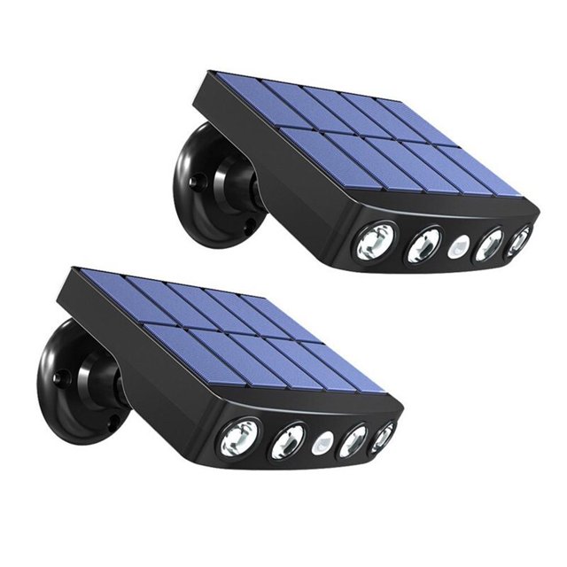Luz Solar Al Aire Libre Sensor De Movimiento Impermeable Jardín Led Lámpara De Pared Solar Para Camino De Jardín Calle Luz De Pared Led 2 Piezas matsuzay HA035332-00