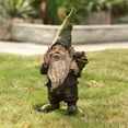 thumbnail image 3 of LuxenHome Calling All Gnomes Garden Sculpture Resin Statue, 3 of 9