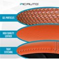thumbnail image 3 of Gel Particles Steering Wheel Cover, Orange Luxury Leather Car Steering Wheel Protector, Universal Fit 14.5"-15.5" Anti-Slip Car Interior Accessories for Girls & Women, 3 of 14
