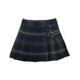 thumbnail image 3 of French Toast School Uniform Girls Regular & Plus Sizes Pleat Plaid Scooter Skirt, 35136 green plaid / 10.5Plus, 3 of 3