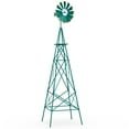 thumbnail image 1 of Costway 8 ft Ornamental Windmill w/ 4 Support Legs Decorative Weathervane for Backyard Green, 1 of 9