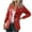 Red, variant on hgsbede Women's Solid Lapel Buttons Temperament Motorcycle Jacket Leather Suit Coat