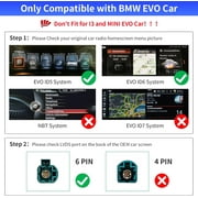 Road Top Carplay Retrofit Kit Decoder for BMW NBT EVO 1/2/3/4/5/6/7/M3/M4/M5/X1/X2/X3/X4/X5/X6 2017-2020 Year Youtube and Siri