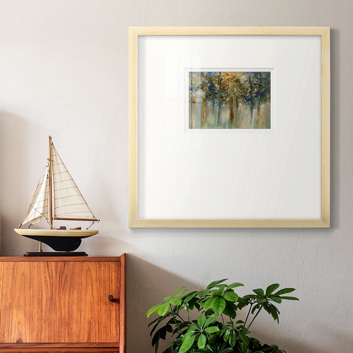 Rustic Leaves II-Premium Framed Print