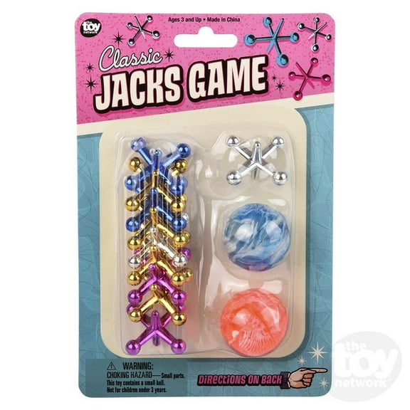 Measuring 1.5" Each These Jacks are Jumbo Each set features 2 balls and 10 Jacks