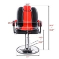 thumbnail image 6 of Deluxe Reclining Barber Chair with Heavy-Duty Pump - Red, 6 of 6