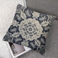 thumbnail image 7 of BANET Blue Floral Pillow Covers Set of 2 Blue Flower Ethnic Print Decorative Throw Pillows Bohemian Outdoor PillowCase Farmhouse Cushion Covers Couch Sofa Bed Decor 22x22in, 7 of 7