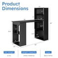 thumbnail image 5 of 48" Computer Desk with 4-Tier Bookcase, Modern Reversible Home office Desk Writing Desk for Small Spaces, Black, 5 of 10