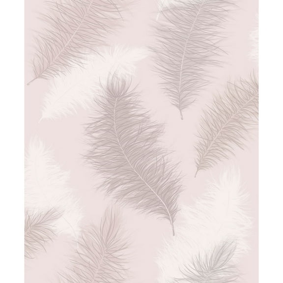 Arthouse Sussurro Feather Unpasted Wallpaper Blush