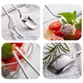 thumbnail image 4 of 18/8 Stainless Steel Modern Mini Fruit Appetizer Forks and Dessert Spoons Set (4 Forks + 4 Spoons), 4 of 5