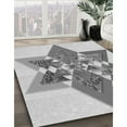 thumbnail image 2 of Ahgly Company Indoor Rectangle Patterned Platinum Gray Area Rugs, 2' x 5', 2 of 6