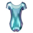 thumbnail image 4 of JanJean Women's One Piece Shiny Metallic Dance Leotards Gymnastics Bodysuit Dancewear Swimwear Colorful S, 4 of 7