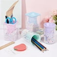 thumbnail image 5 of 4pcs 4 style Plastic Pen Holder Stands Cute Foam Pencil Cup Multi-Purpose Desk Organizer Makeup Brush Holder Round & Sqaure Mixed color 69x109mm Inner Diameter: 44~46mm 1pc/style, 5 of 6