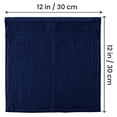 thumbnail image 7 of Utopia Towels 12 Pack Premium Wash Cloths Set, 12 by 12 Inches, 100% Cotton Ring Spun, Highly Absorbent and Soft Feel Essential Washcloths for Bathroom, Spa, Gym, and Face, Navy Blue, 7 of 7