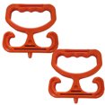 thumbnail image 2 of 2-Pack Heavy Duty Grocery Bag Carriers - Ergonomic Handles Hold Up to 100lbs - Comfort-Grip Bag Holders for Shopping, Travel & Storage,Orange, 2 of 5