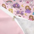 thumbnail image 4 of Erosebridal Colorful Cartoon Princess Twin Bedding,Dreamy Princess Style Castle Cute Floral Duvet Cover Set For Kids,Reversible Pink,2 Pieces(No Comforter), 4 of 6