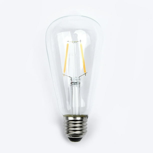 LED Filament Light Bulb Edison ST64 E27 Vintage Retro Screw Non-Dimmable, Yellow White -