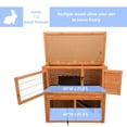 thumbnail image 4 of TRIXIE Weatherproof Outdoor 2-Story Wooden Small Animal Hutch with Run & Pull-Out Tray, Brown, 4 of 7