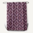 thumbnail image 1 of Simply Daisy 70" W x 73" H Trumpet Flower Geometric Print Polyester Shower Curtain, Purple, 1 of 3