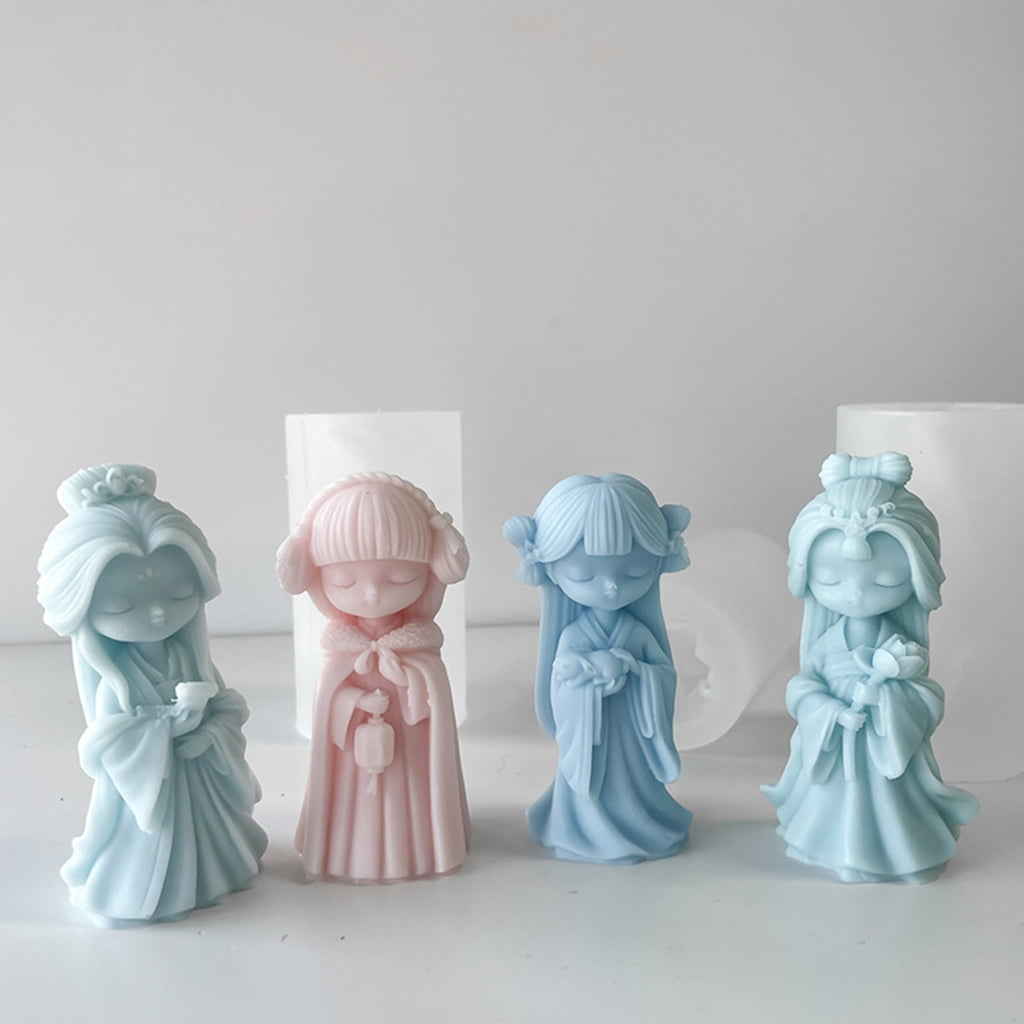 lanema Aromatherapy Candle Mold Girls Epoxy Resin Casting Mold for DIY-Home Decors