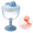 Blue#008, variant on Cute No-Spill Goblet Cup with Lid, Stylish Baby Goblet, Wine Glass Sippy Cup, Leak-Proof Travel Sippy Cups with Easy Measurement Marks for Ages 12 Months (Green)