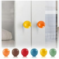 GIXUSIL Colorful Cabinet Door Knobs with Bolt, 1.3" Round Ceramic Drawer Pull Handle, Kitchen Cabinet Cupboard Drawer Door Knobs Set, Door Furniture Cabinet Knobs for Kids Bedroom