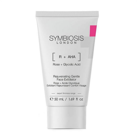 SYMBIOSIS LONDON Rose & Glycolic Acid Rejuvenating Gentle Face Exfoliator 50ml 1.69 fl oz