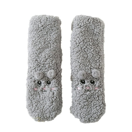 

Women Autumn Winter Cute Mid Tube Socks Thickened Warm Lamb Velvet Fashion Floor Socks Calcetines Meias