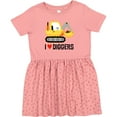 thumbnail image 3 of Inktastic Construction Truck I Love Diggers Girls Toddler Dress, 3 of 5