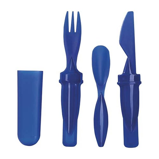 Paquete con 400 piezas de Portacubiertos compacto azul 3 x 17.5