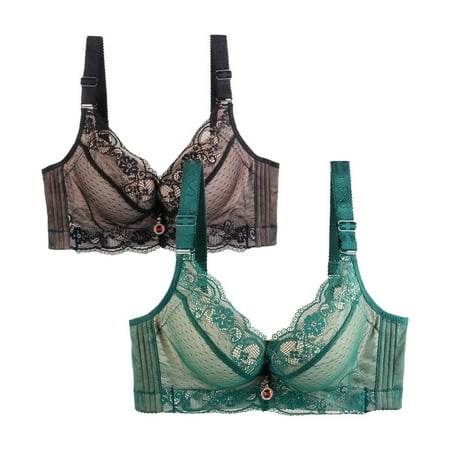 Clearance! MITCOWBOYS Bras for Women Pack Of 2 Sports Bra Small Women s Breathable Plus Sports Size Lace Bra Womens Bras Sexy Push Up Bra Plus Size Sports Bra Clearance! 2PC-XL Multi-color