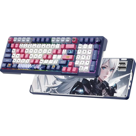 Wireless Mechanical Keyboard 98 Keys RGB Gasket for Windows/macOS/iPadOS/Android