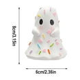 thumbnail image 6 of Lypsnake 3 Pack Pastel Ghost Resin Figurines, Kawaii Halloween Ghost Statue Set with Pink Pumpkin, Witch Hat & Candy Sprinkles, Sweet Spooky Tabletop Tiered Tray Home Decor, 6 of 9