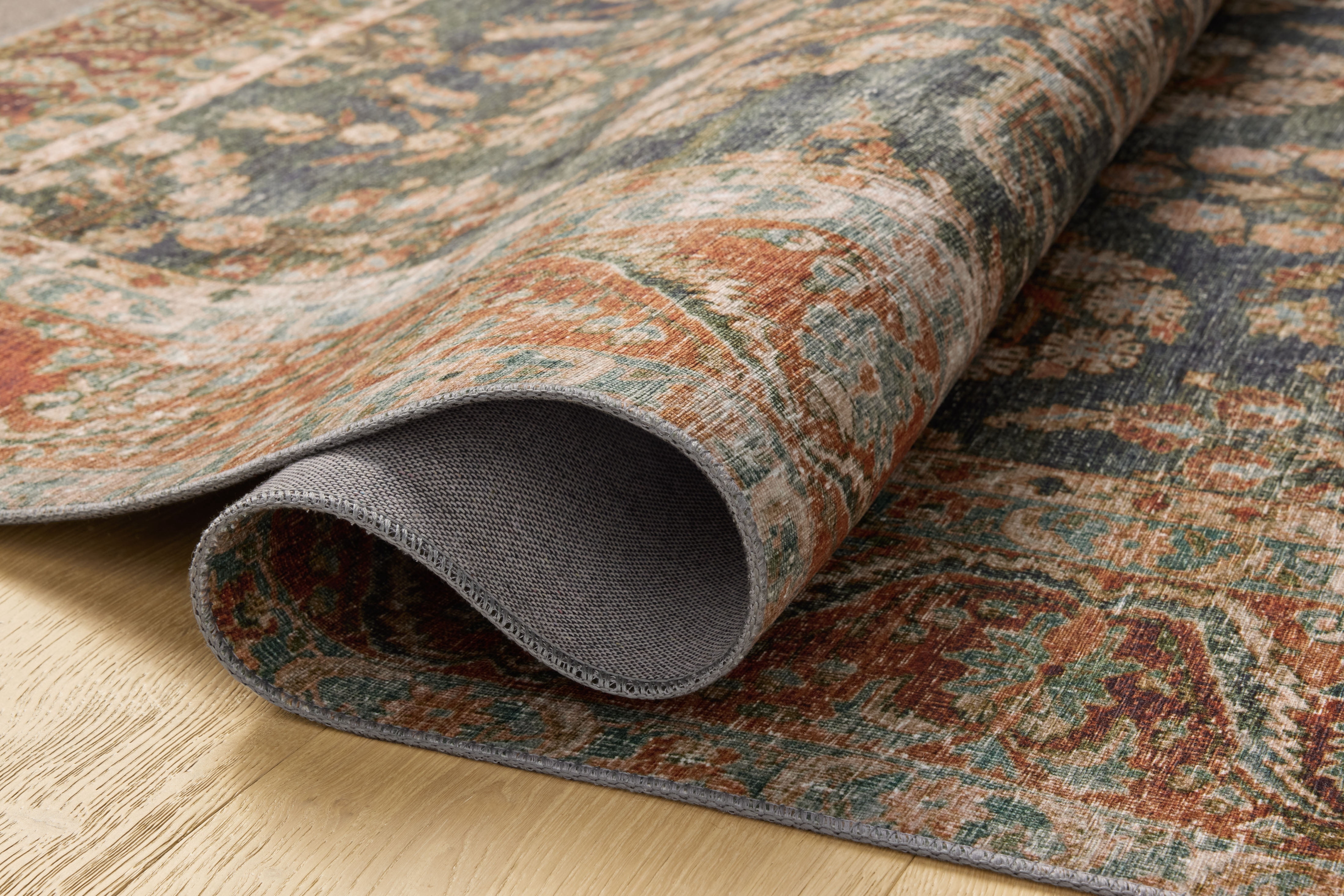 Chris Loves Julia x Loloi Jules Ocean / Spice 3'-6" x 5'-6" Area Rug