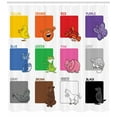 thumbnail image 3 of Educational Color Cards for Kids Art Nursery Unisex Baby Playroom Shower Curtain, 3 of 3