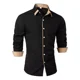 thumbnail image 1 of Camisa Clásica Casual De Negocios Con Bloques De Color Para, 1 of 8