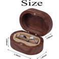 thumbnail image 2 of Zshan Ring, Wooden Box for Wedding Rings, Wooden Engagement Ring Box, Walnut Wood Wedding Ring Box, Engagement Ring Box for Proposal, Engagement, Wedding, Valentine's Day, 2 of 5