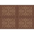 thumbnail image 1 of Ahgly Company Machine Washable Indoor Rectangle Transitional Bronze Brown Area Rugs, 8' x 10', 1 of 7