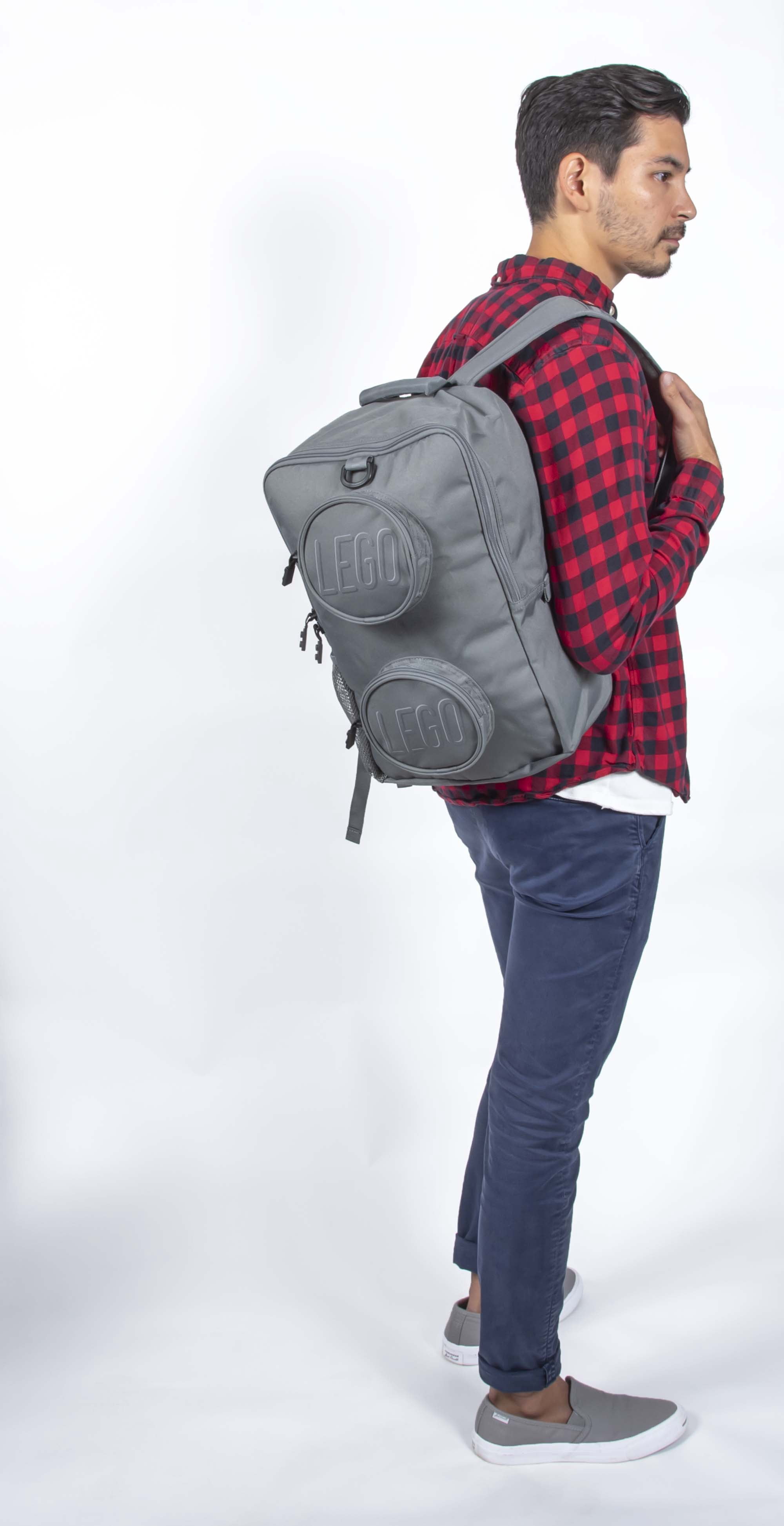 LEGO Unisex Brick Backpack, Gray