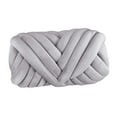 thumbnail image 4 of Chunky Yarn Jumbo Tubular Yarn Washable Tube Giant Yarn Arm Knitting Soft Yarn 250G Bulky Yarn for Macrame, Crochet, Scarf, Weaving, Pet Bed Light Gray, 4 of 9