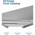 thumbnail image 4 of Table de Travail en Acier Inoxydable 91 cm x 61 cm – Station de Préparation Robuste Certifiée NSF pour Restaurant, Maison Ou Hôtel, 4 of 6
