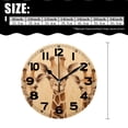thumbnail image 2 of erolrail Rustic Wall Clock,Silent Non Ticking Wall Clocks for Living Room,Bedroom,Kitchen 12IN Giraffe Beige Lovely, 2 of 5