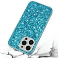 thumbnail image 4 of Cute Case for iPhone 12 / 12 Pro, Slim Glitter Bling Sparkly Shiny Slim Women Girls Hybrid Soft Smooth Shockproof Plating Bumper Protective Women Girls Shiny Case For iPhone 12 / 12 Pro, Blue, 4 of 6