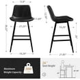 thumbnail image 5 of Dycanpo 26” Counter Height Bar Stools Set of 4, Modern Faux Leather, for Home Kitchen, Coffee Shop, 5 of 9