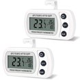 thumbnail image 1 of Termómetro digital para frigorífico y congelador Frigidaire, 2 unidades, temperatura de -20 a 50 °C con gancho, pantalla LCD fácil de leer, función de registro máximo mínimo (blanco), 1 of 1