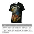 thumbnail image 6 of Men’s USA Flag Bald Eagle Graphic T-Shirt, All-Over Print Style, Stretch Polyester Spandex Tee, Short Sleeve Crewneck, S-4XL, 6 of 7