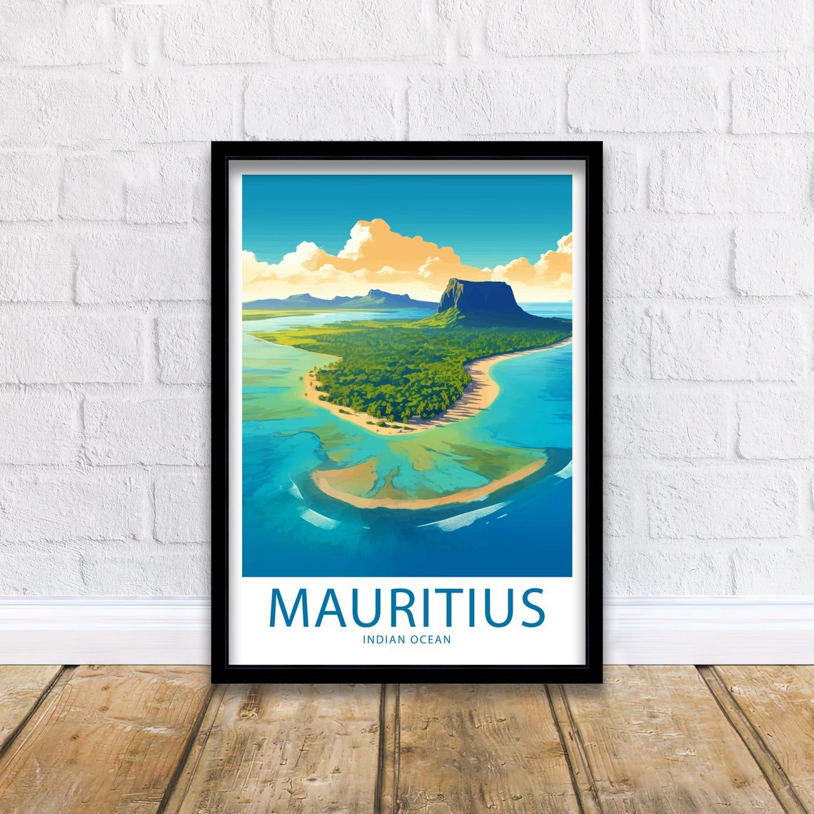 Mauritius Indian Ocean Classic Wall Art Unframed Paper Print