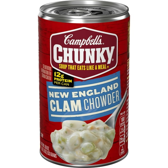 Campbell's Chunky Soup, Ready to Serve New England Clam Chowder, 18.8 oz Can